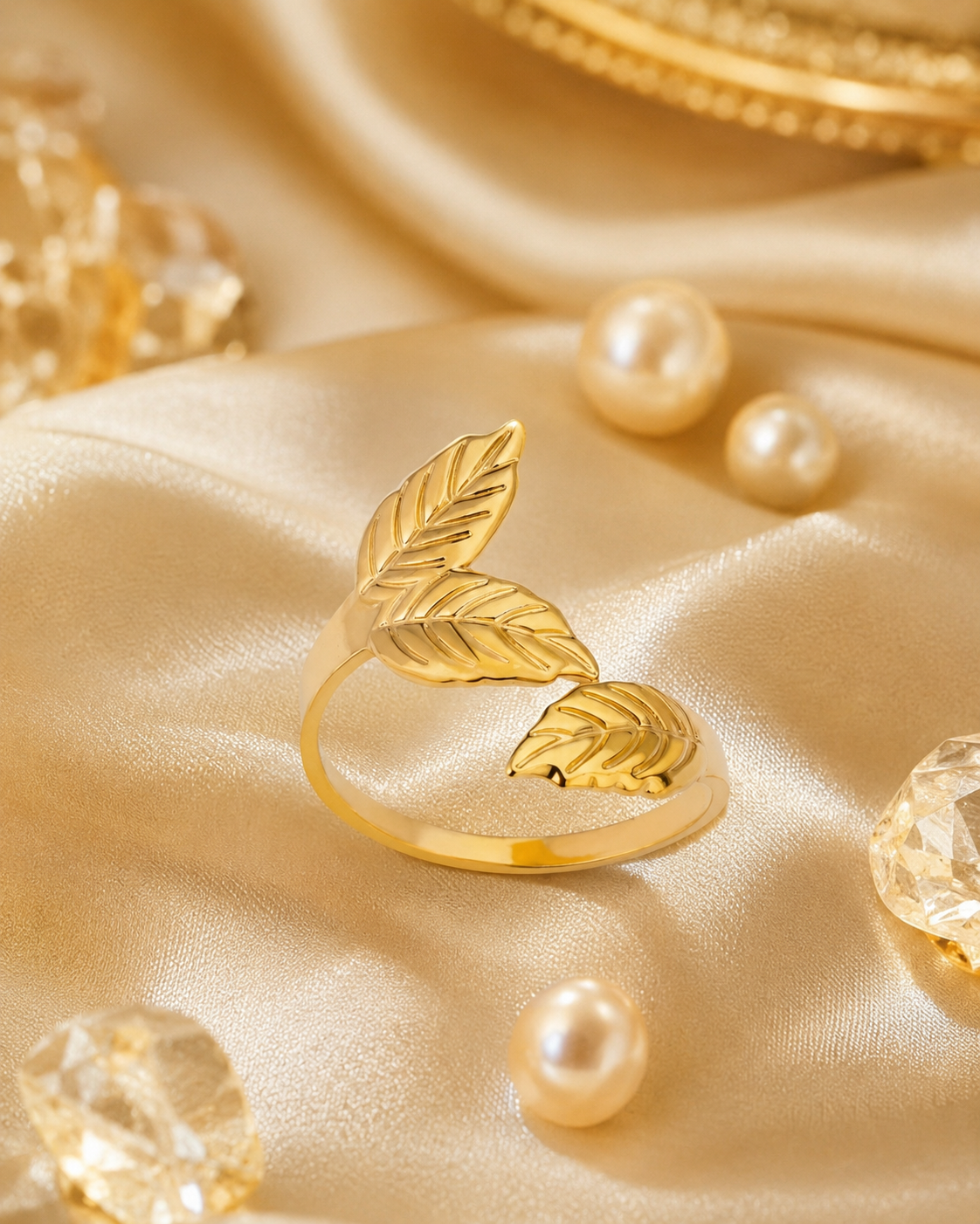 Bague 3 feuilles