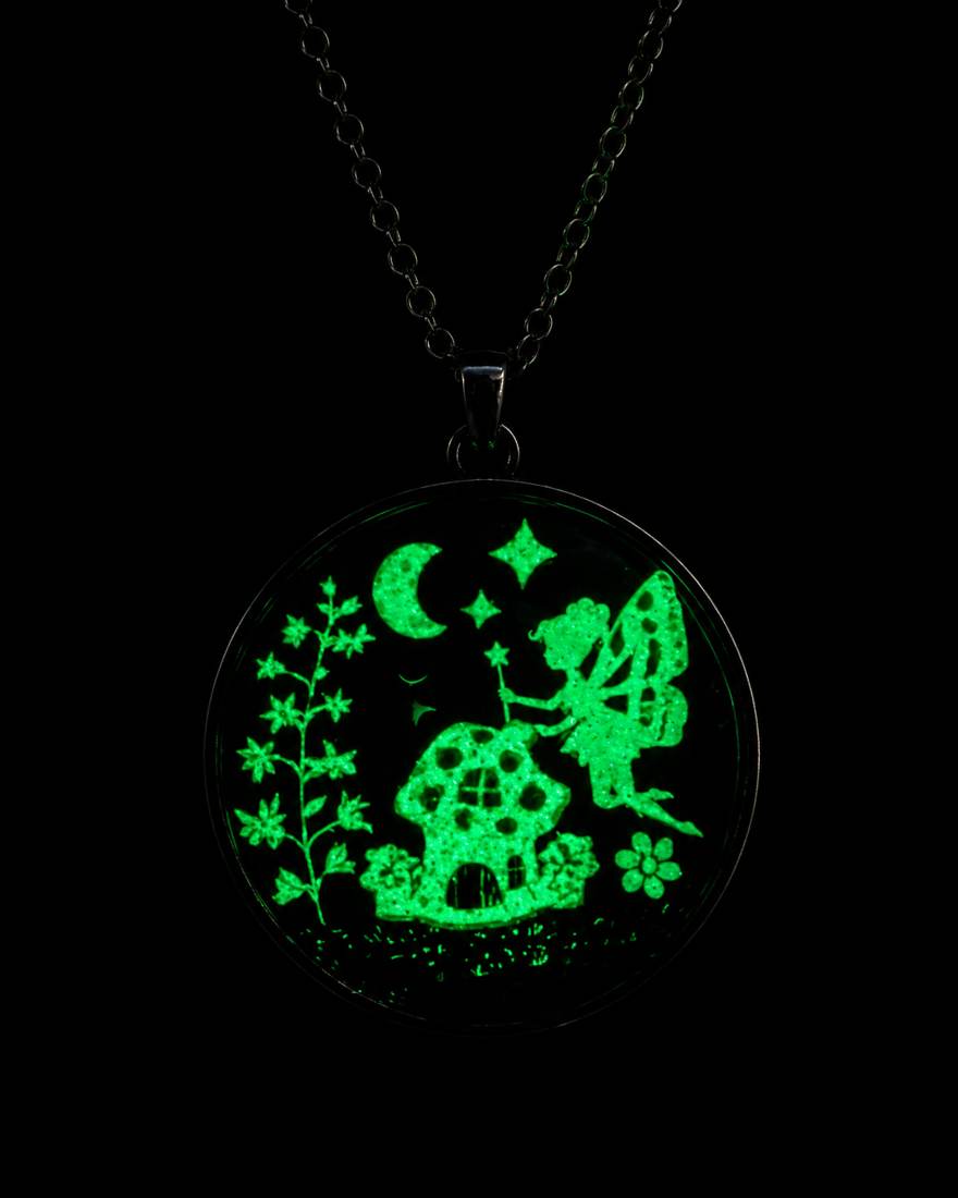 Collier avec pendentif rond à corde de la fée félicia argent
