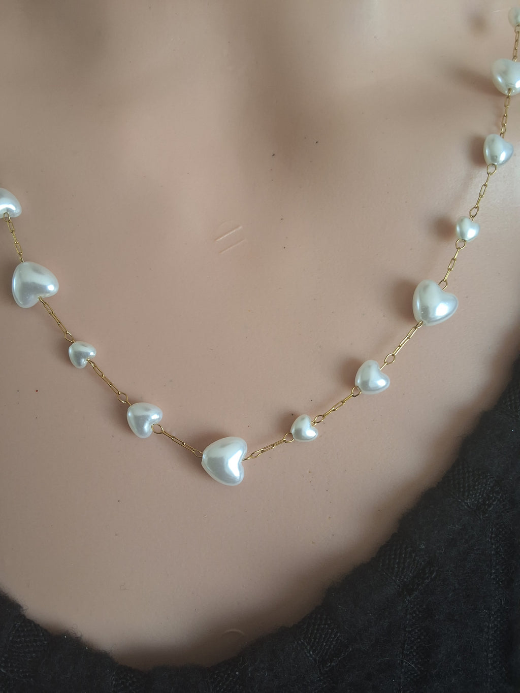 Collier Cœurs Nacrés — Écume d’Amour