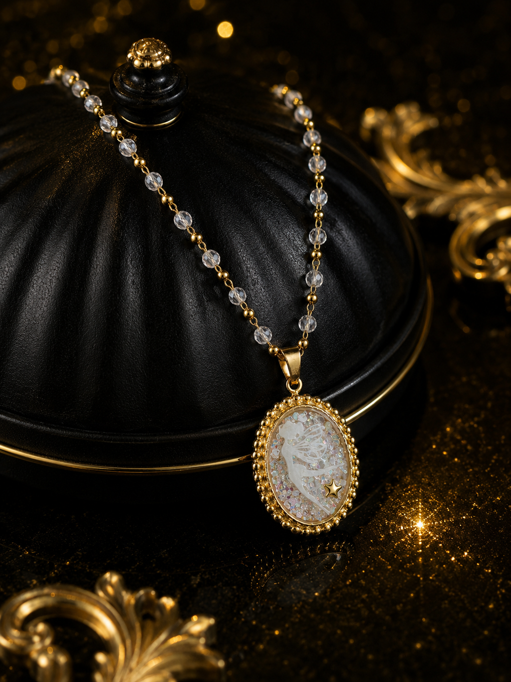 Collier Planissette – Fée lumineuse aux petits cristaux transparents