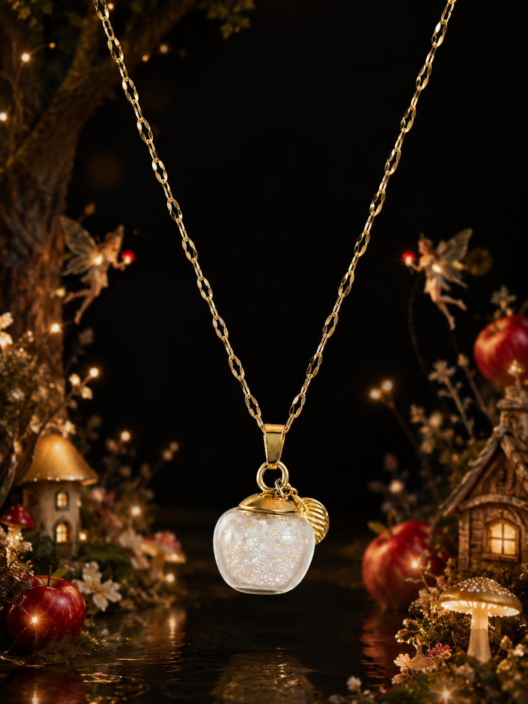 Le collier Pomme rouge — Éclat de Cristal