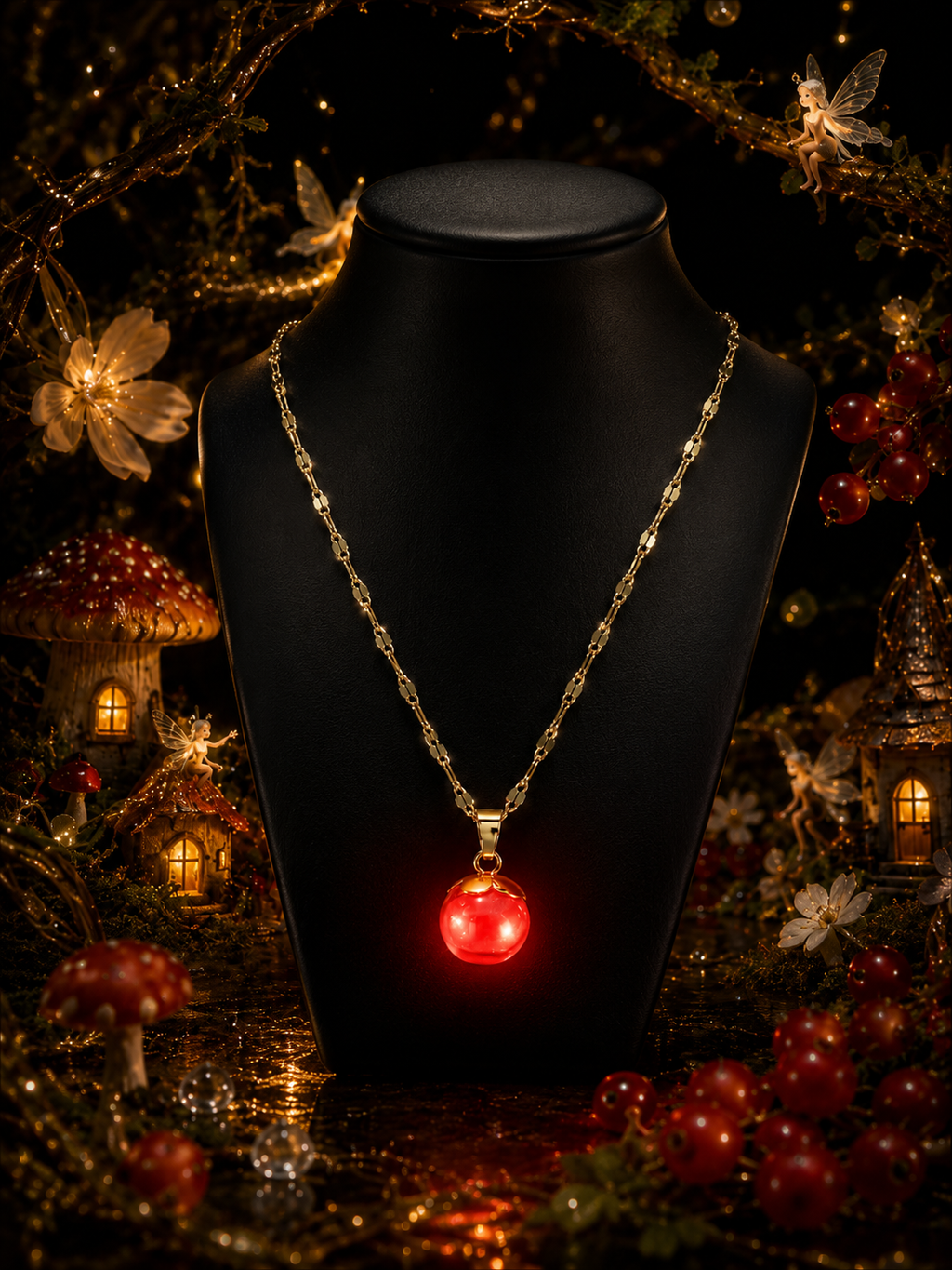 Le collier Groseille Rouge — Lueur de Rubis