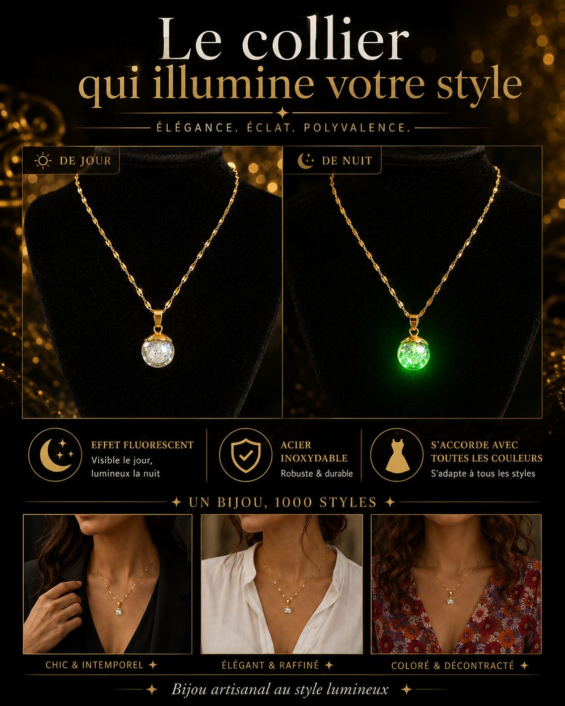 Collier Petite Groseille Verte — Lueur d’émeraude
