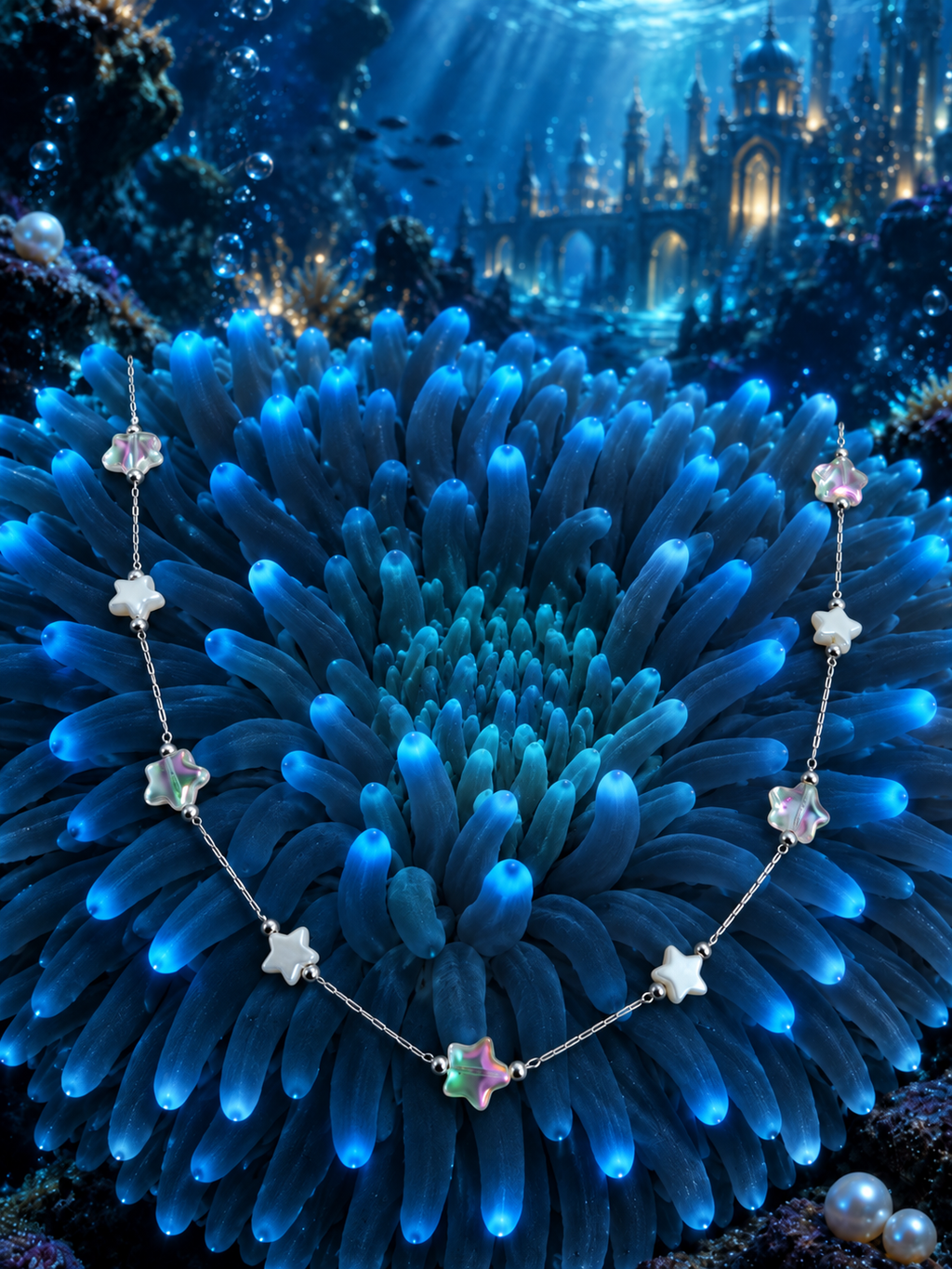 Collier Étoiles Irisées – Trésor Marin Féerique