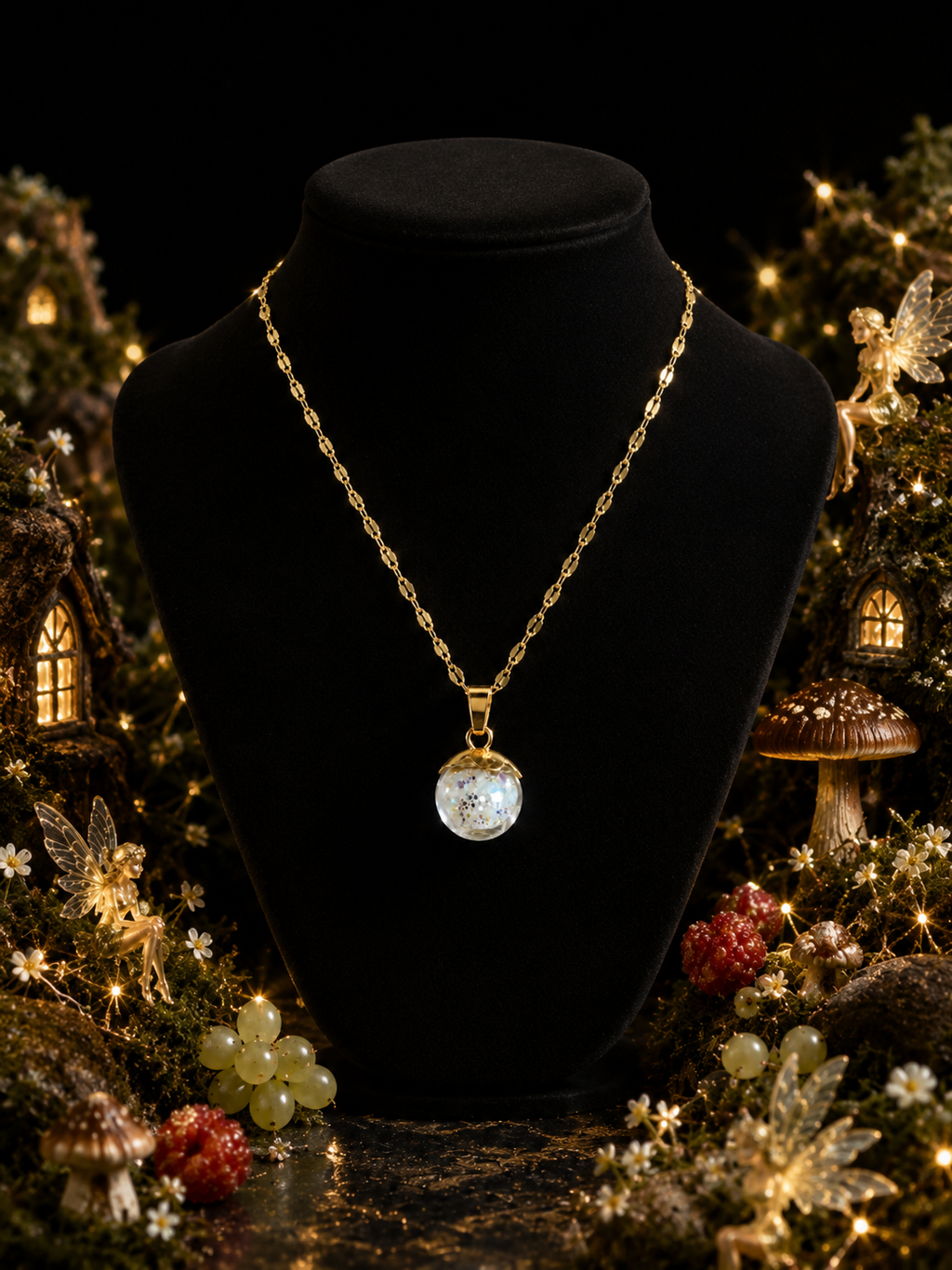 Collier Petite Groseille Verte — Lueur d’émeraude