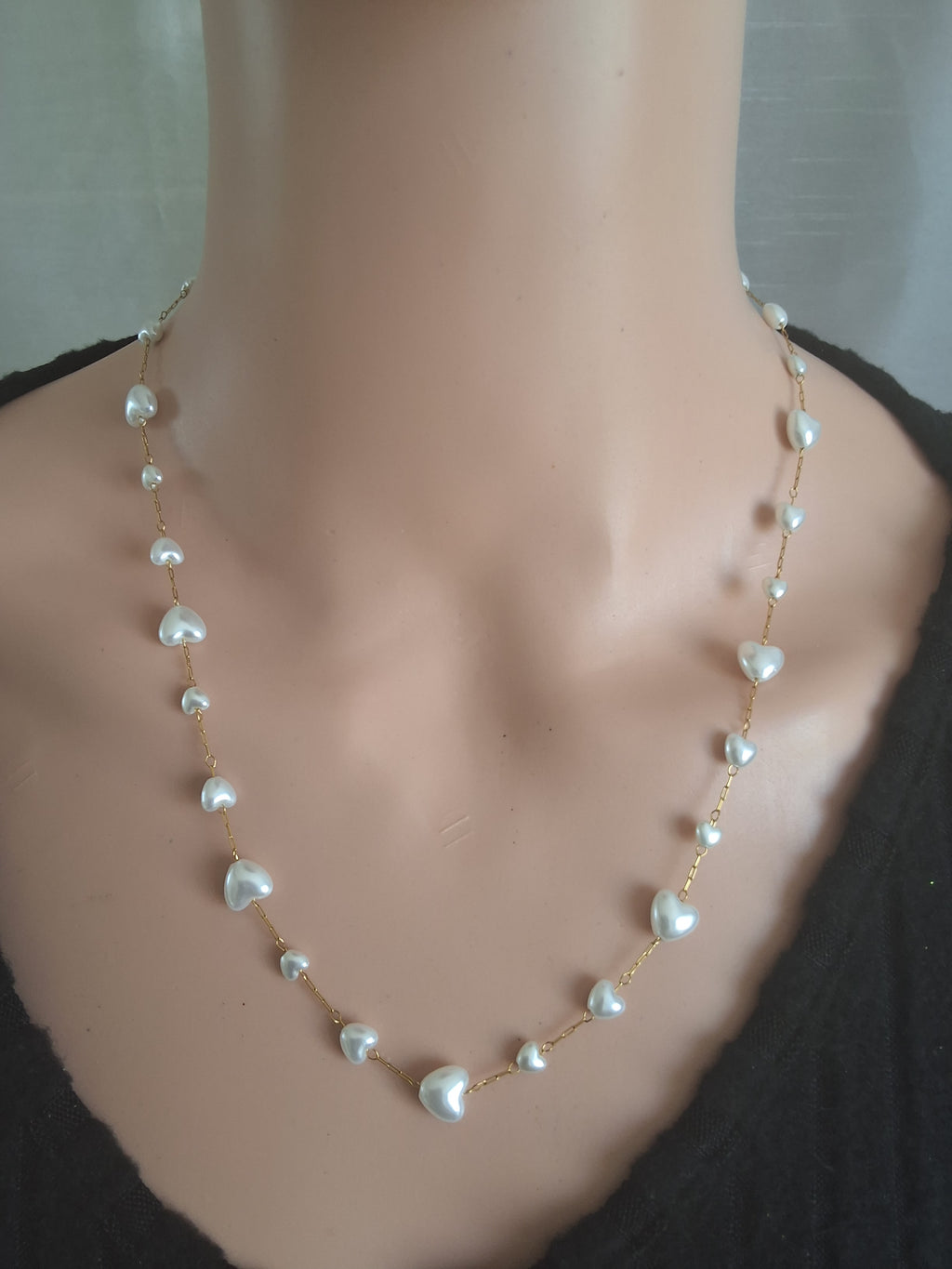 Collier Cœurs Nacrés — Écume d’Amour
