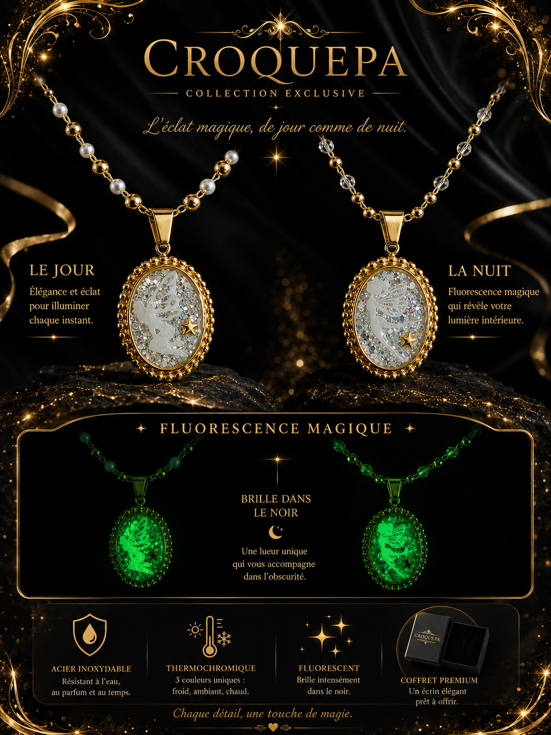 Présentation de la Collection Rêves Lumineux – Colliers féeriques fluorescents aux petites perles ✨