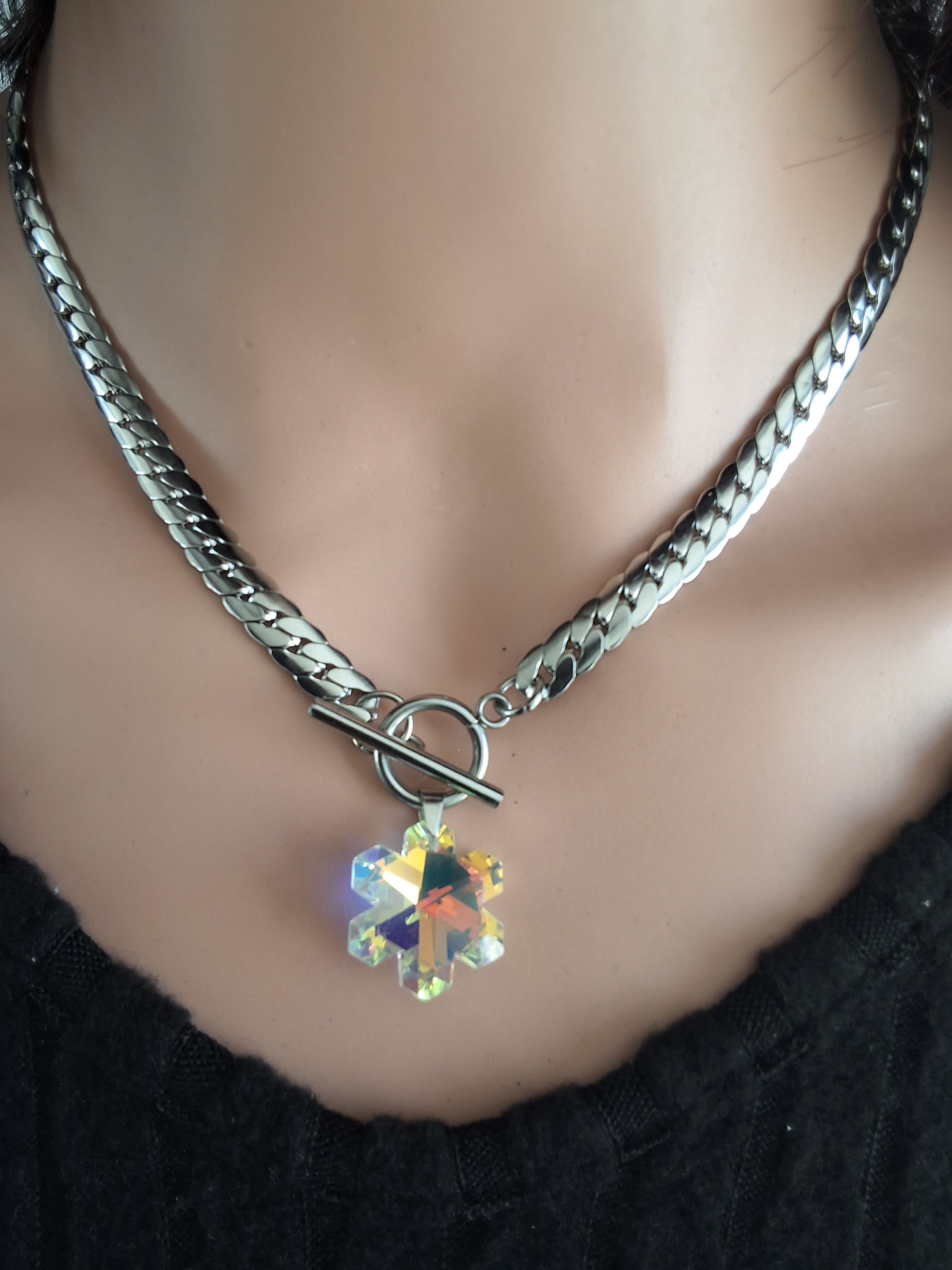 Collier étoile pharmacie argent