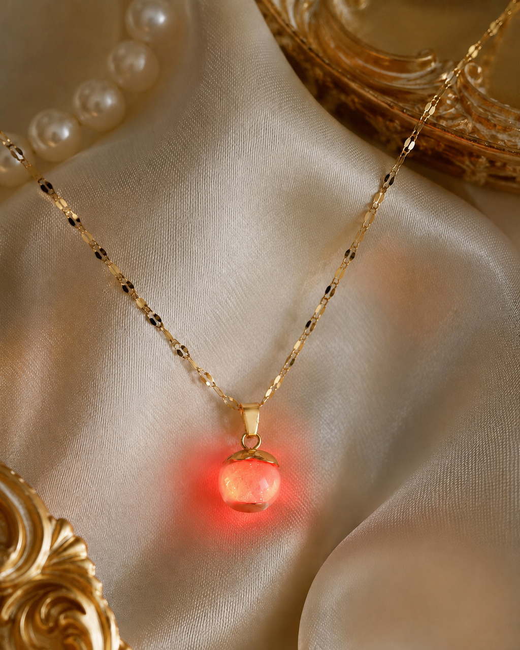 Collier or groseilles rouge