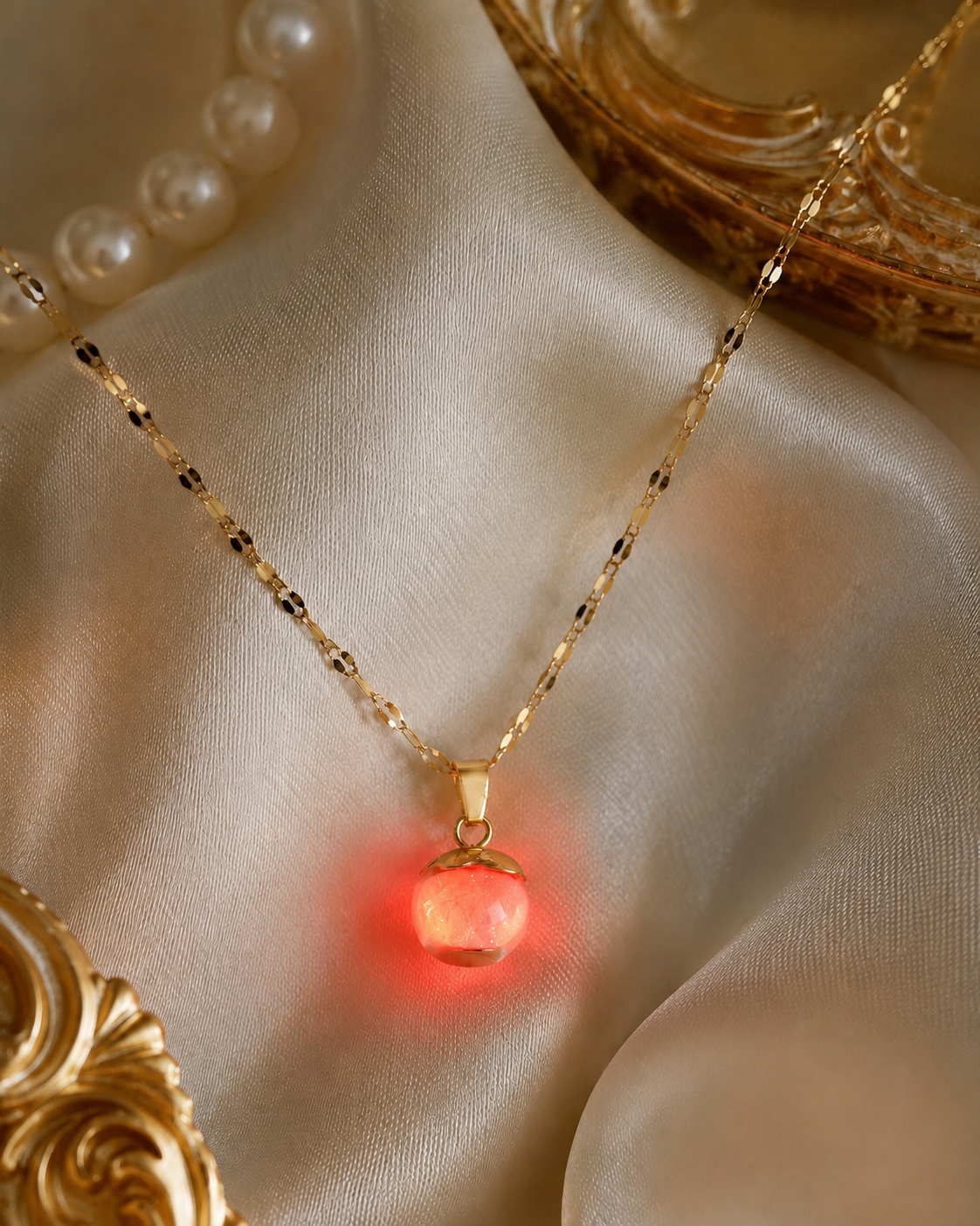 Collier or groseilles rouge