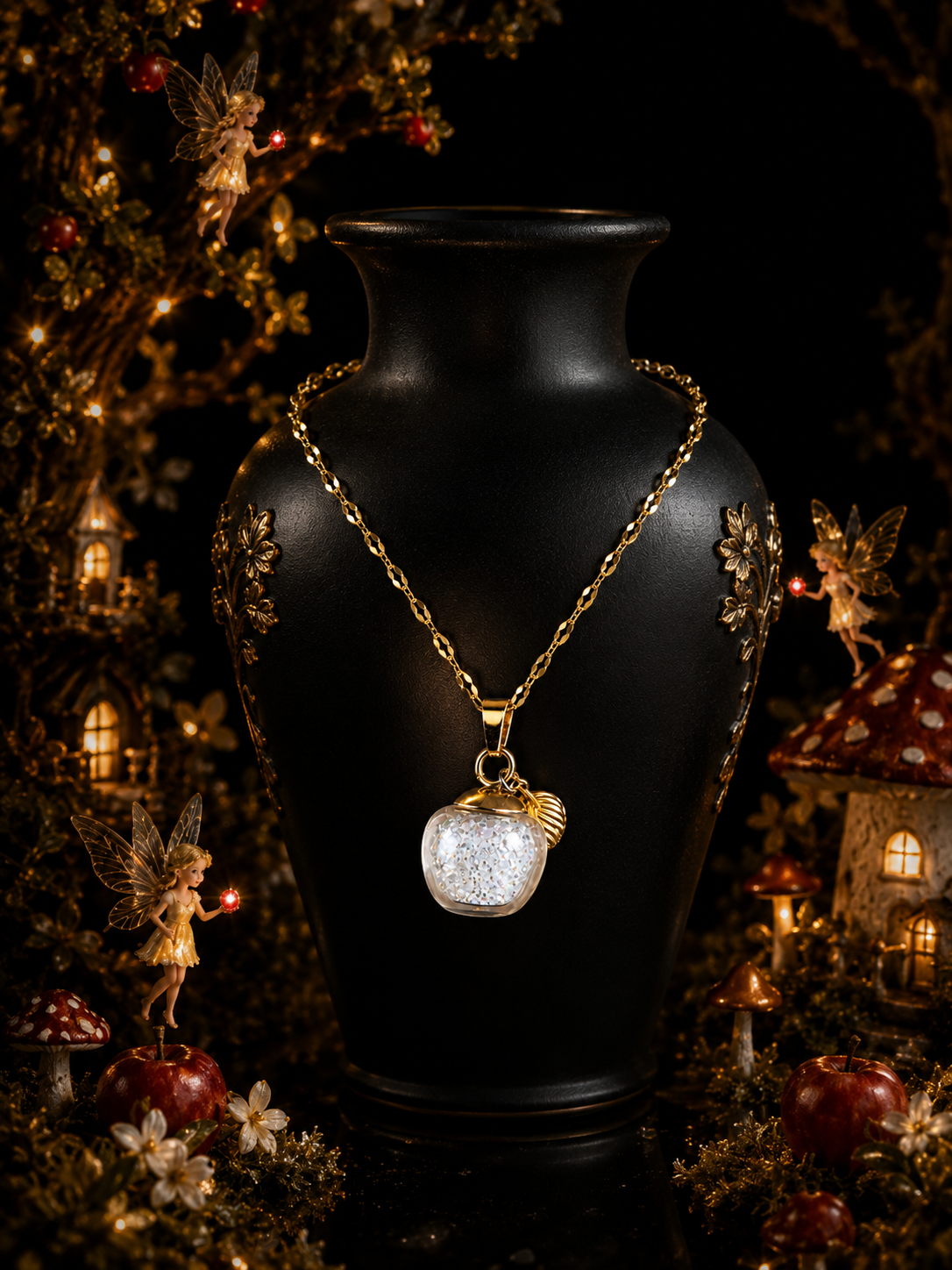 Le collier Pomme rouge — Éclat de Cristal