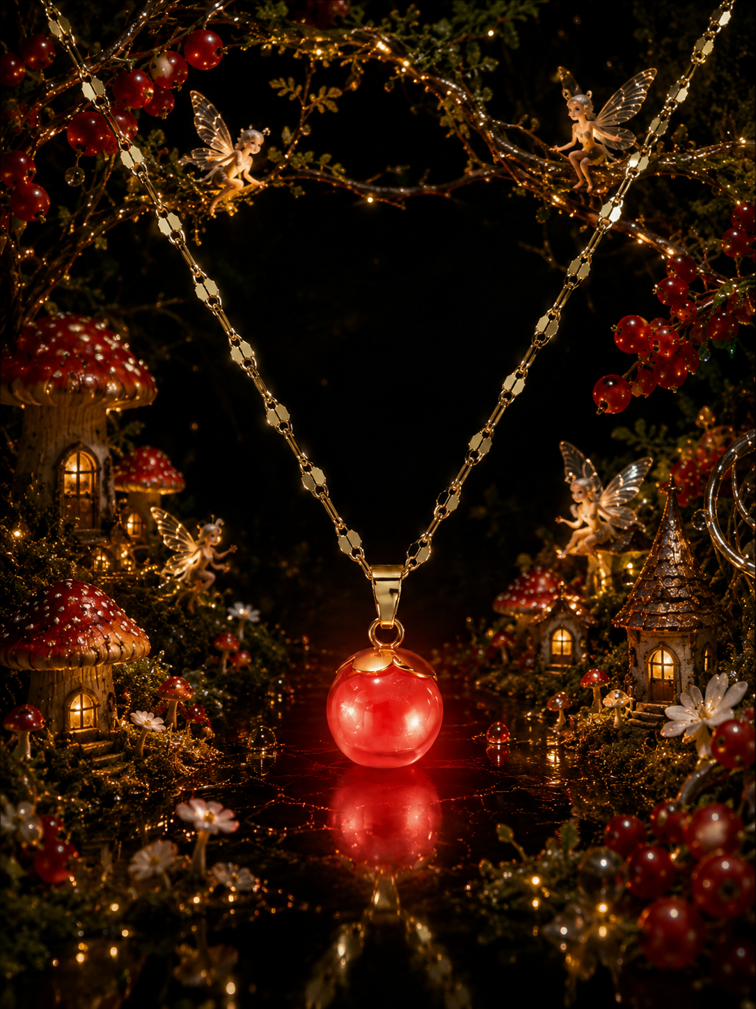 Le collier Groseille Rouge — Lueur de Rubis
