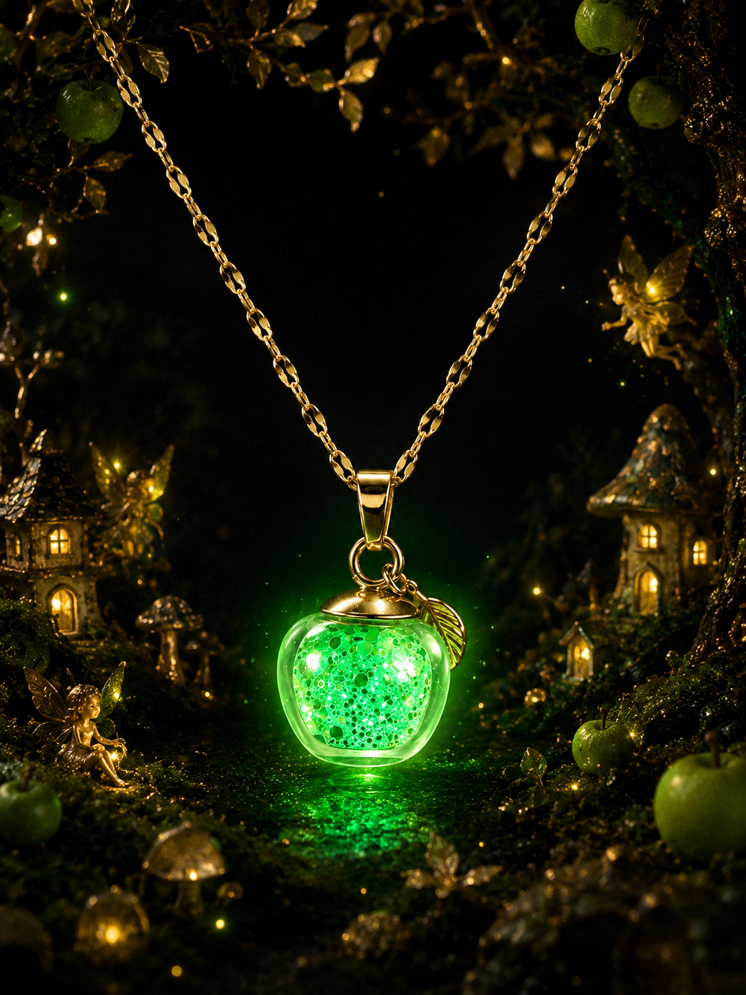 Le collier Pomme Verte — Éclat de Cristal
