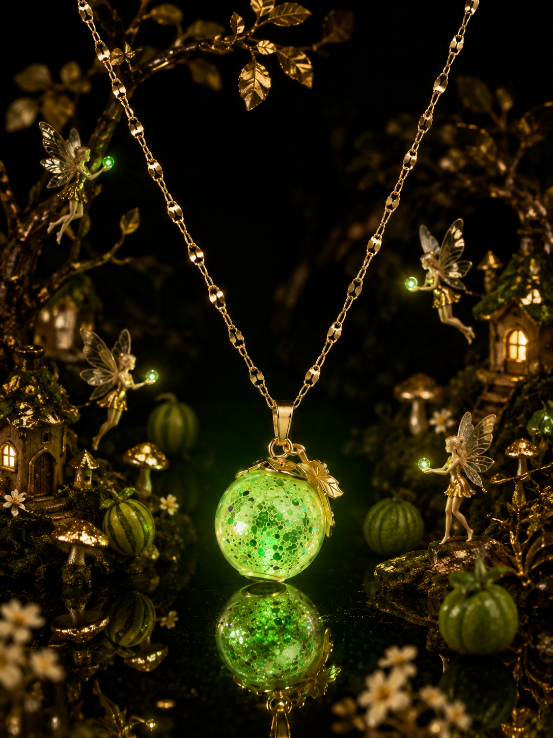 Collier Melon Vert — Jardin Enchanté