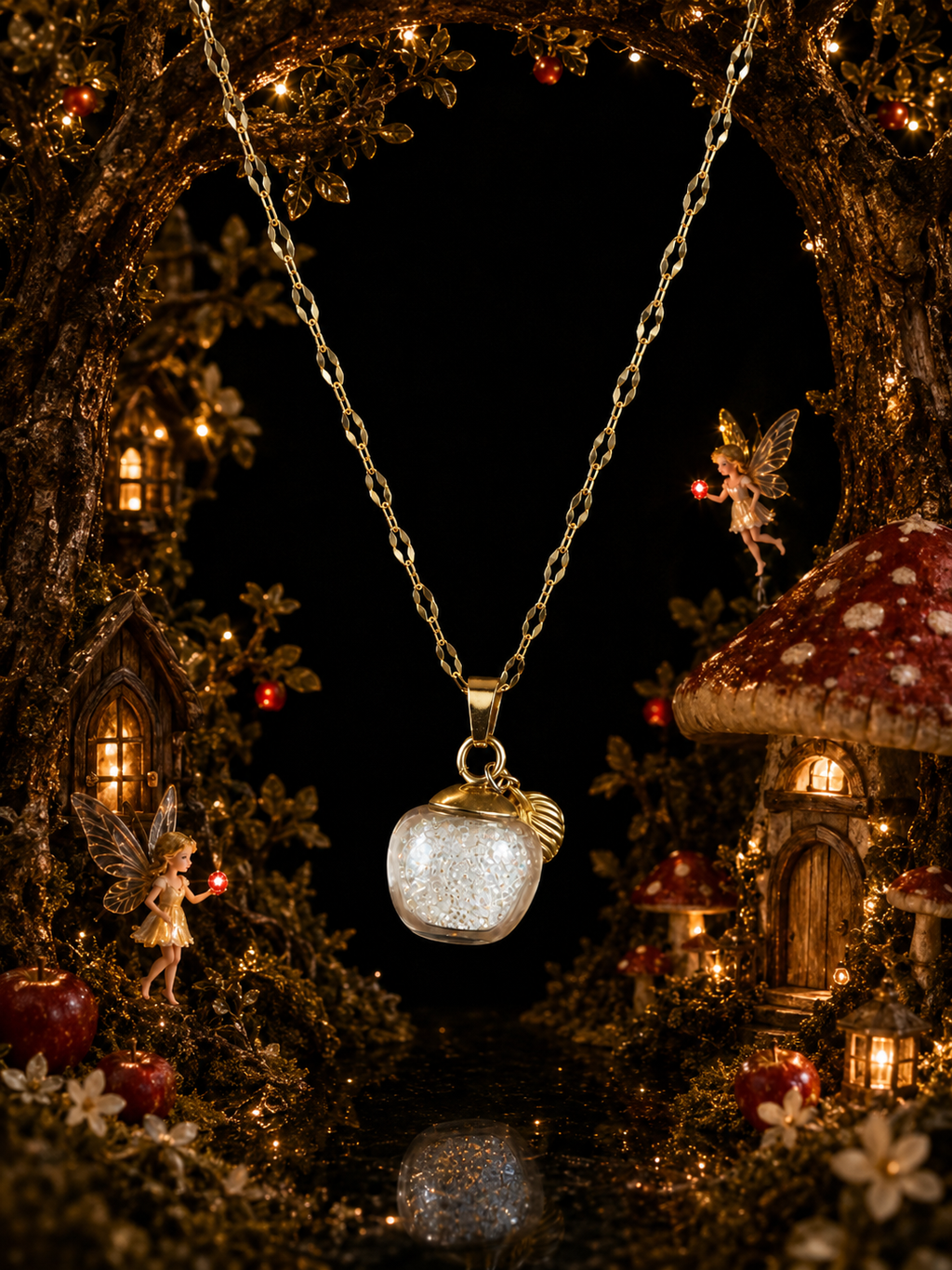 Le collier Pomme rouge — Éclat de Cristal
