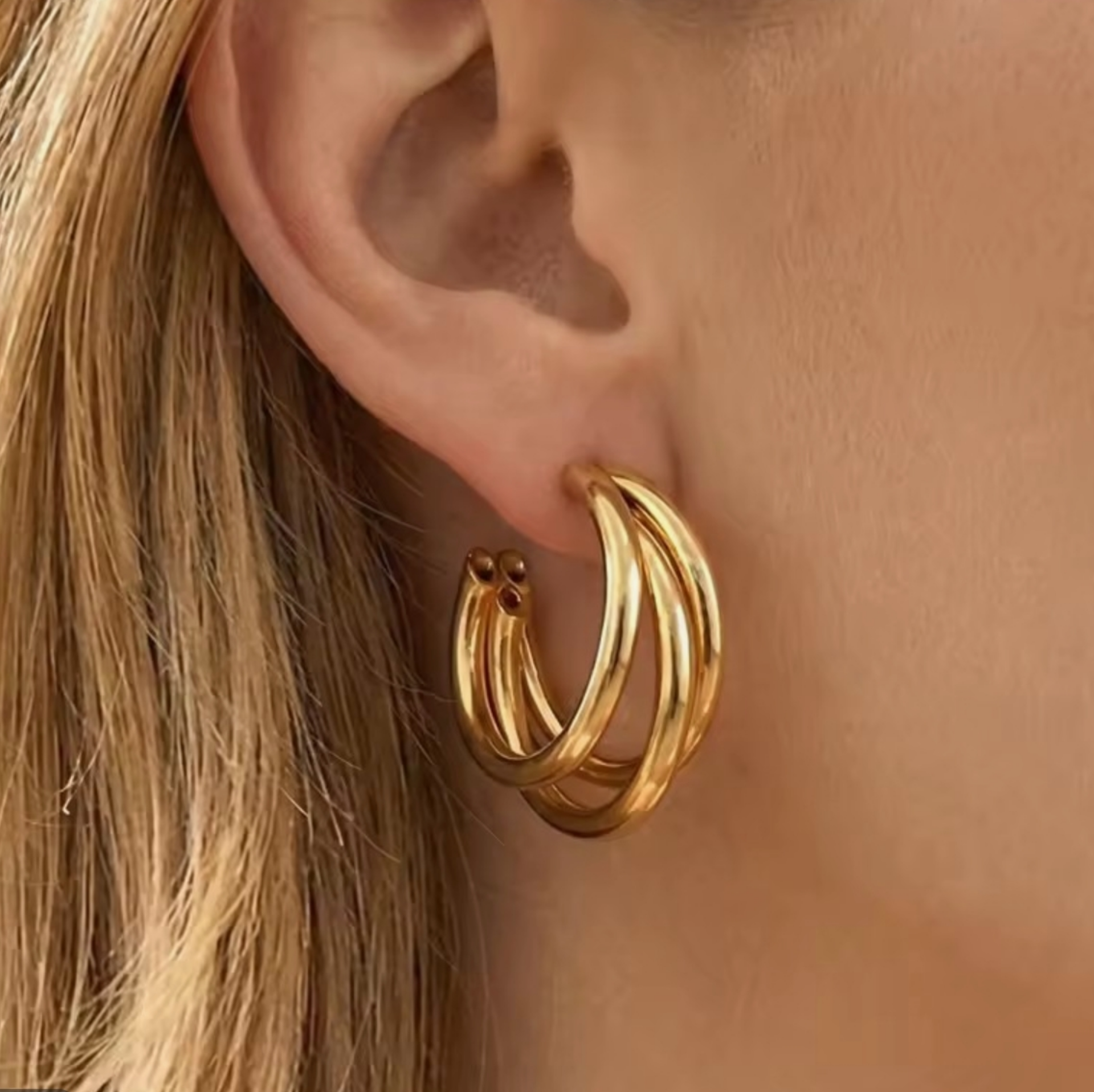 Boucles d’oreilles 3 anneaux