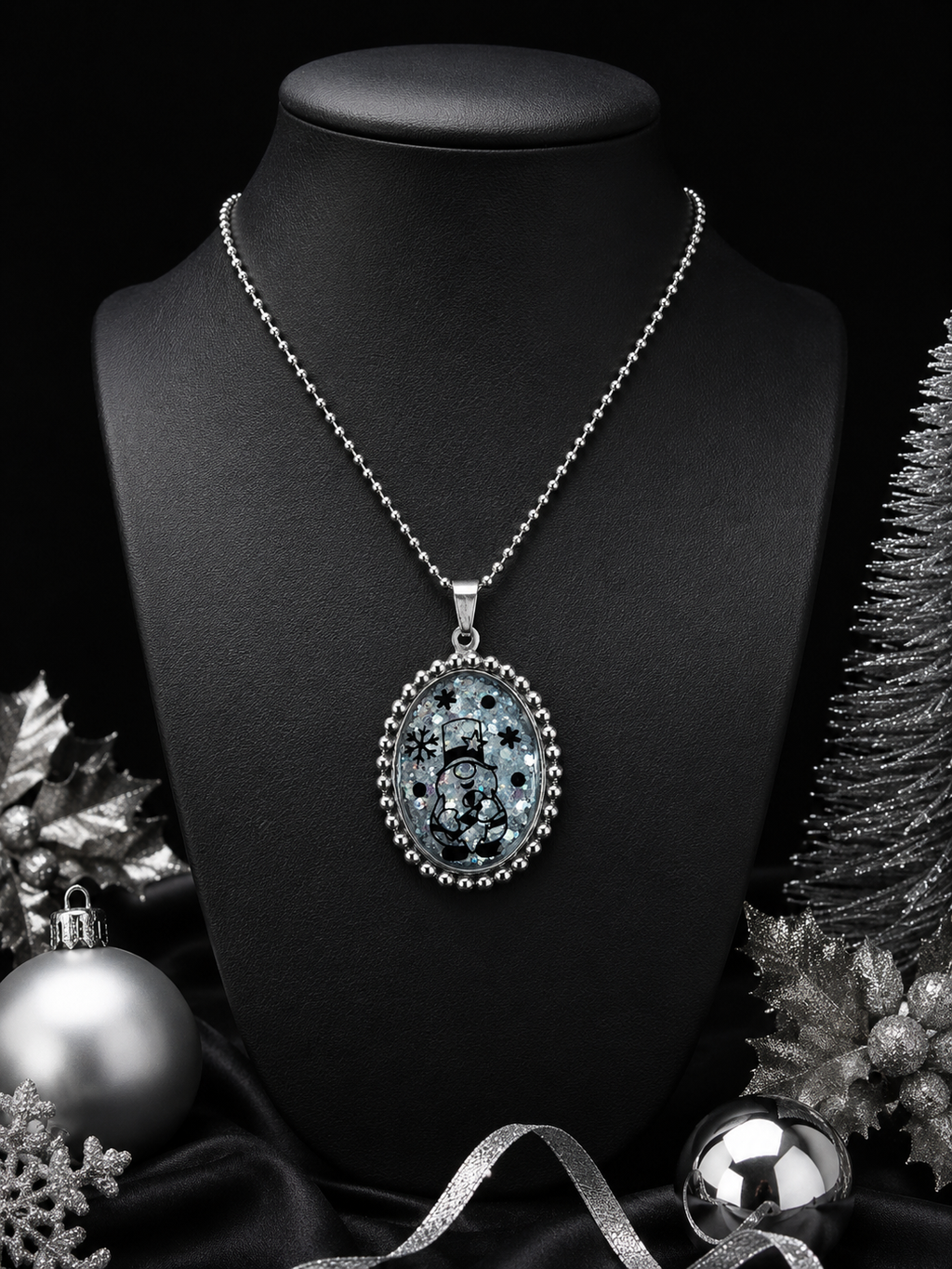 Collier Lutin du Père Noël – Magie Fluorescente vert