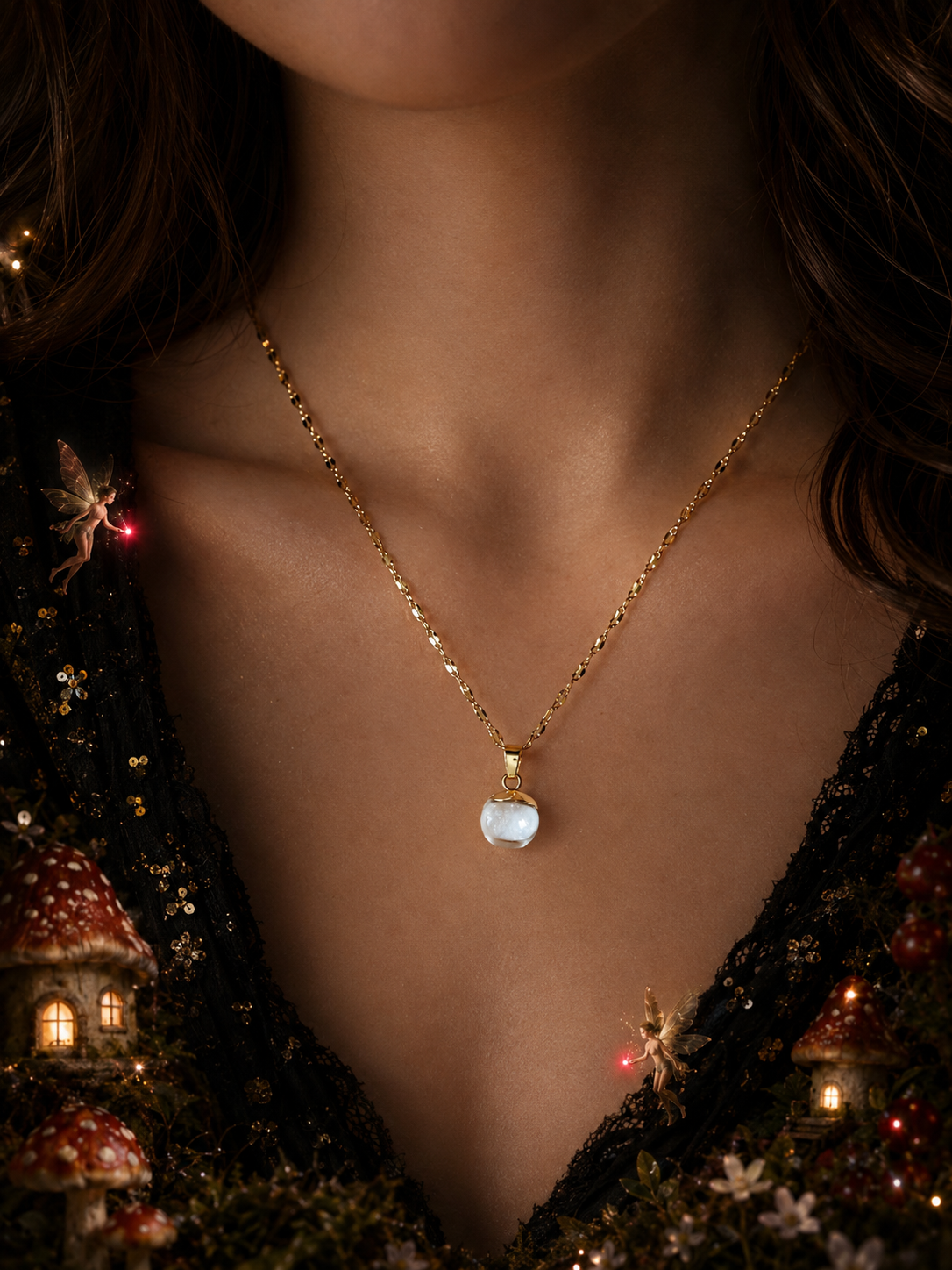Le collier Groseille Rouge — Lueur de Rubis