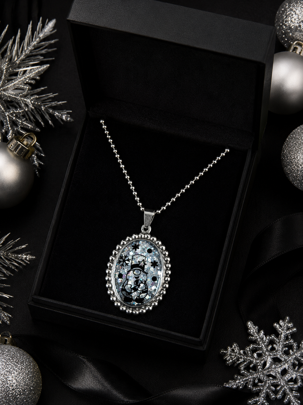Collier Lutin du Père Noël – Magie Fluorescente vert
