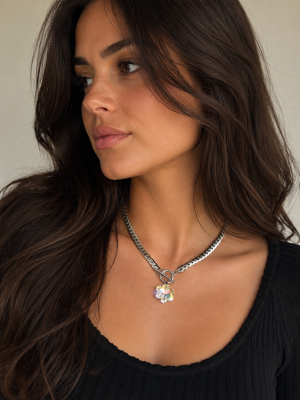Collier étoile pharmacie argent