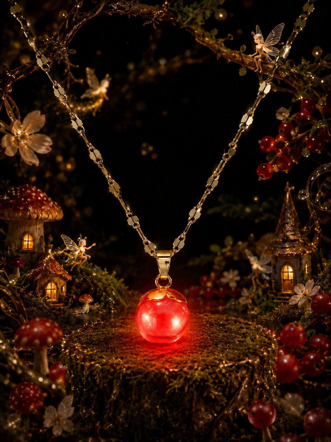 Le collier Groseille Rouge — Lueur de Rubis
