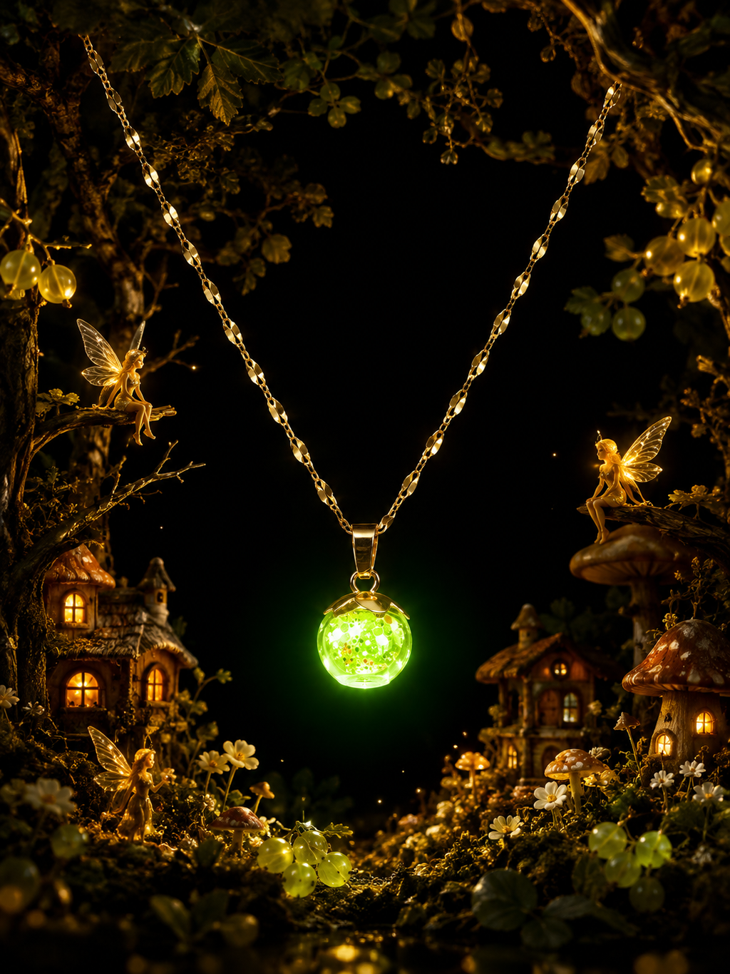 Collier Petite Groseille Verte — Lueur d’émeraude