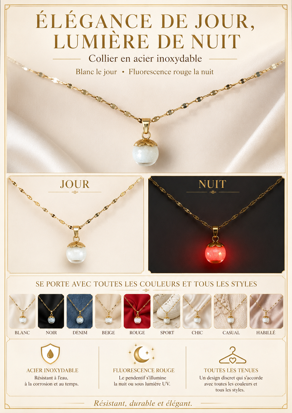 Le collier Groseille Rouge — Lueur de Rubis