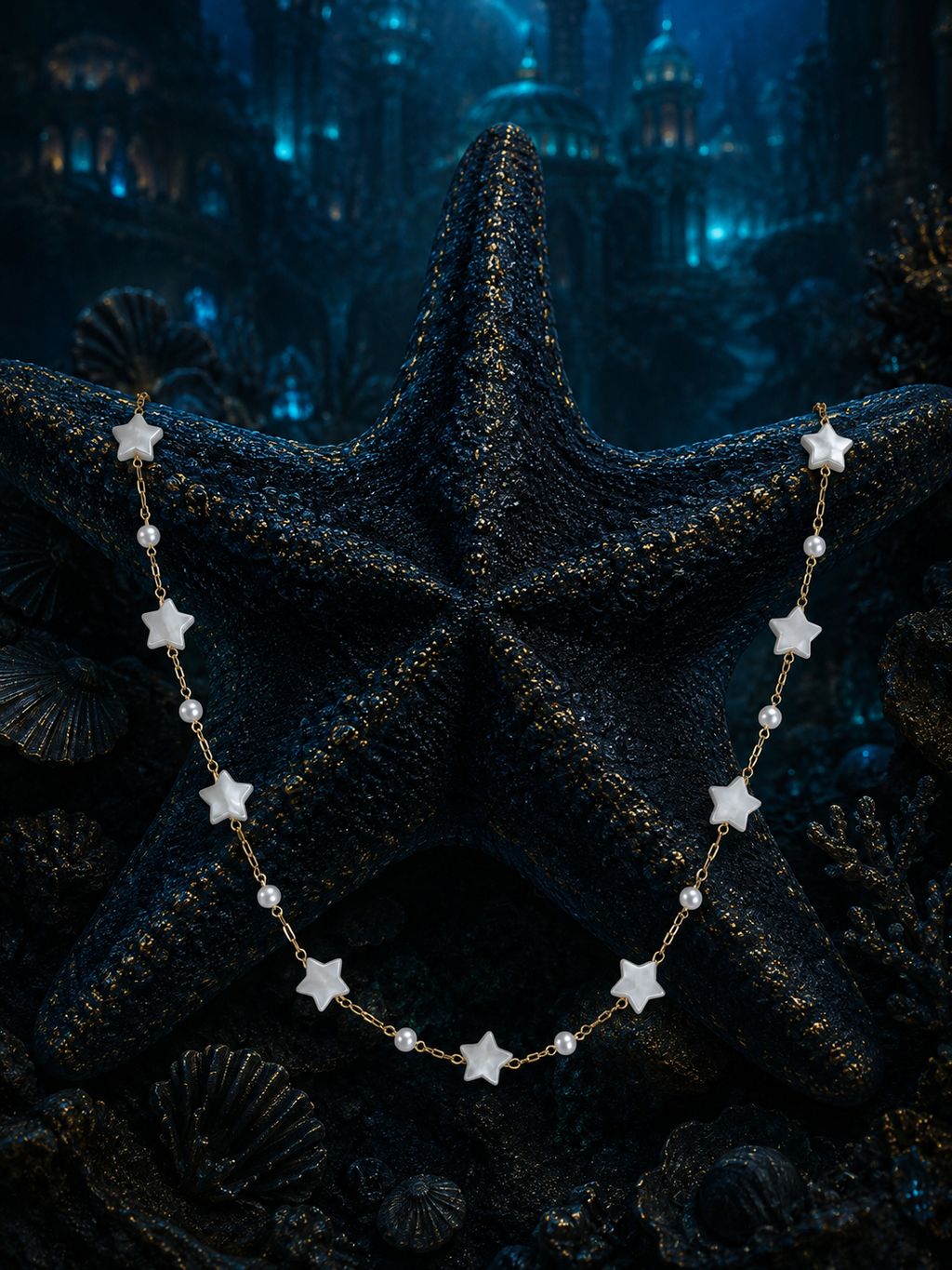 Collier Étoiles Nacrées — Trésor Céleste