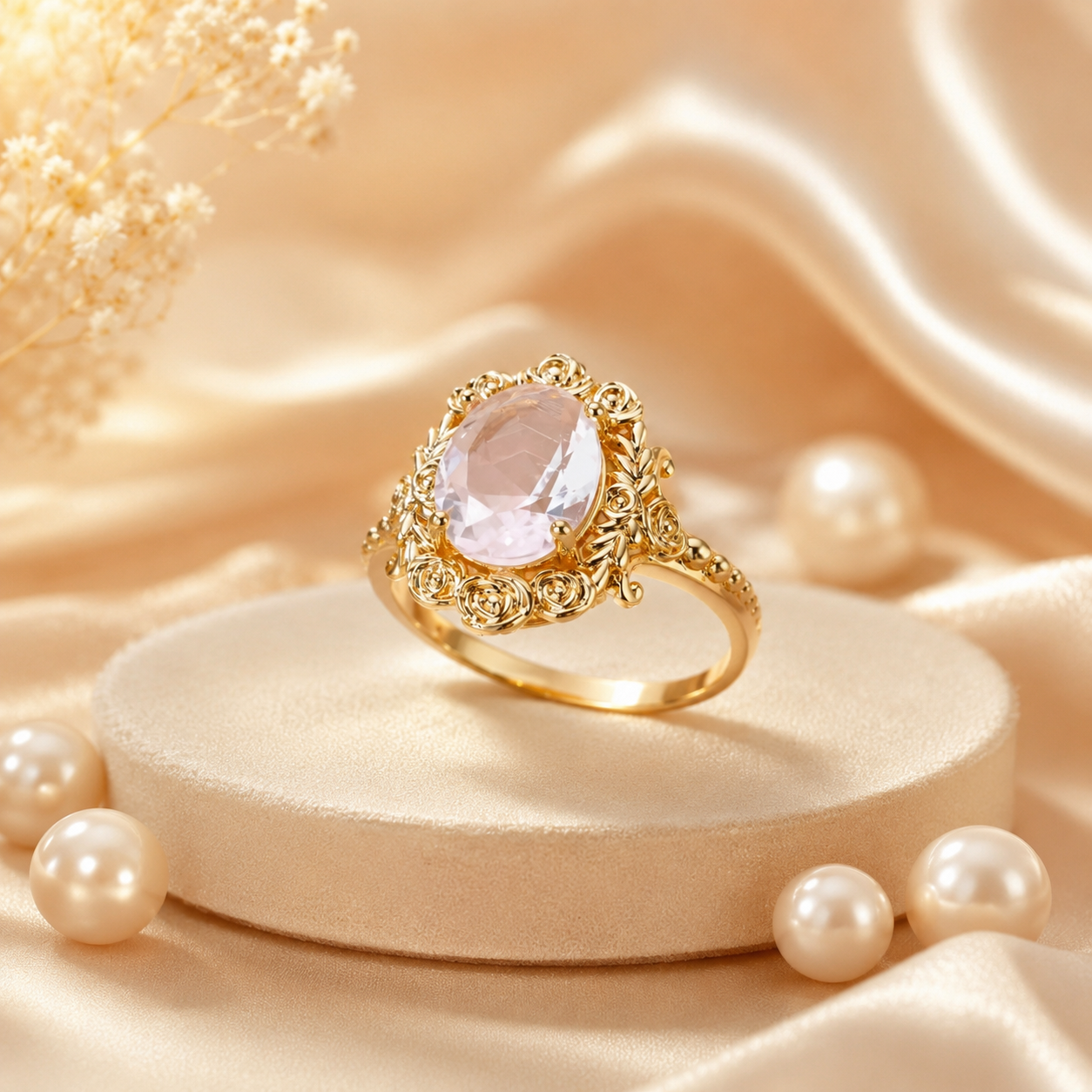 Bague rose impériale