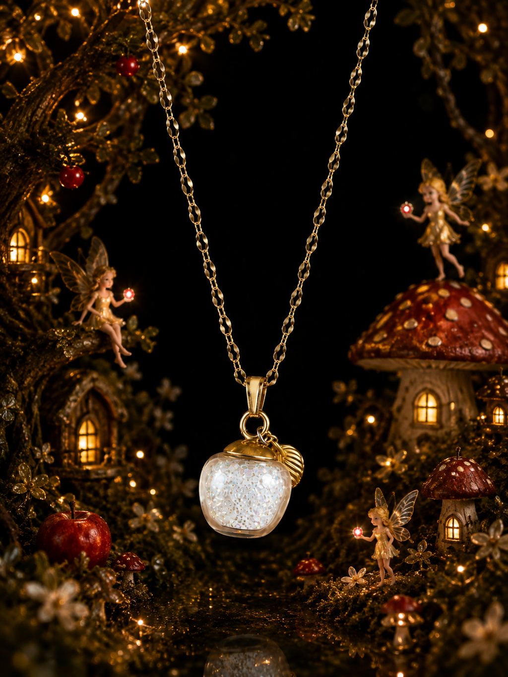 Le collier Pomme rouge — Éclat de Cristal
