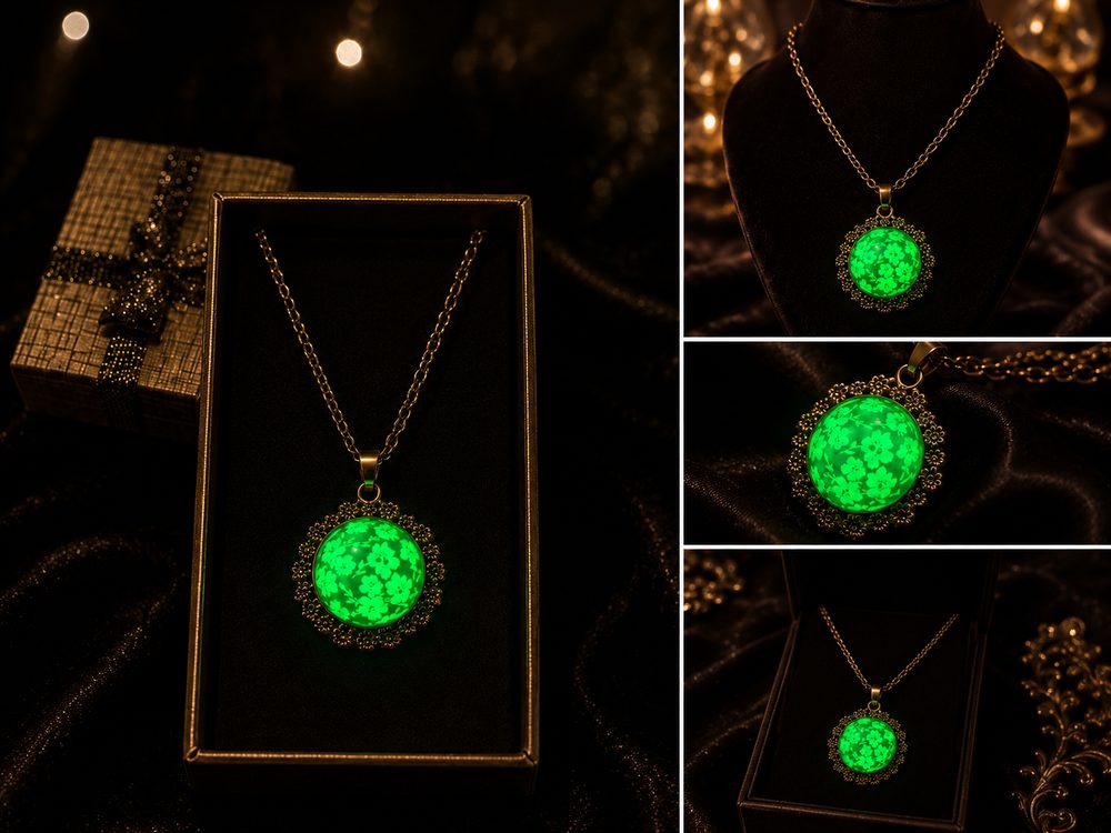 Collier fleures et dentelle.