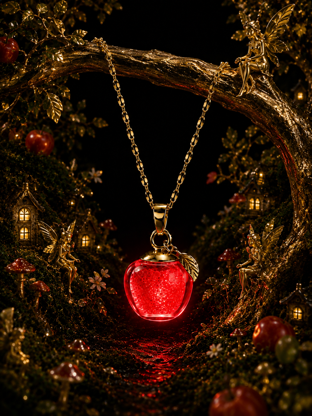 Le collier Pomme rouge — Éclat de Cristal