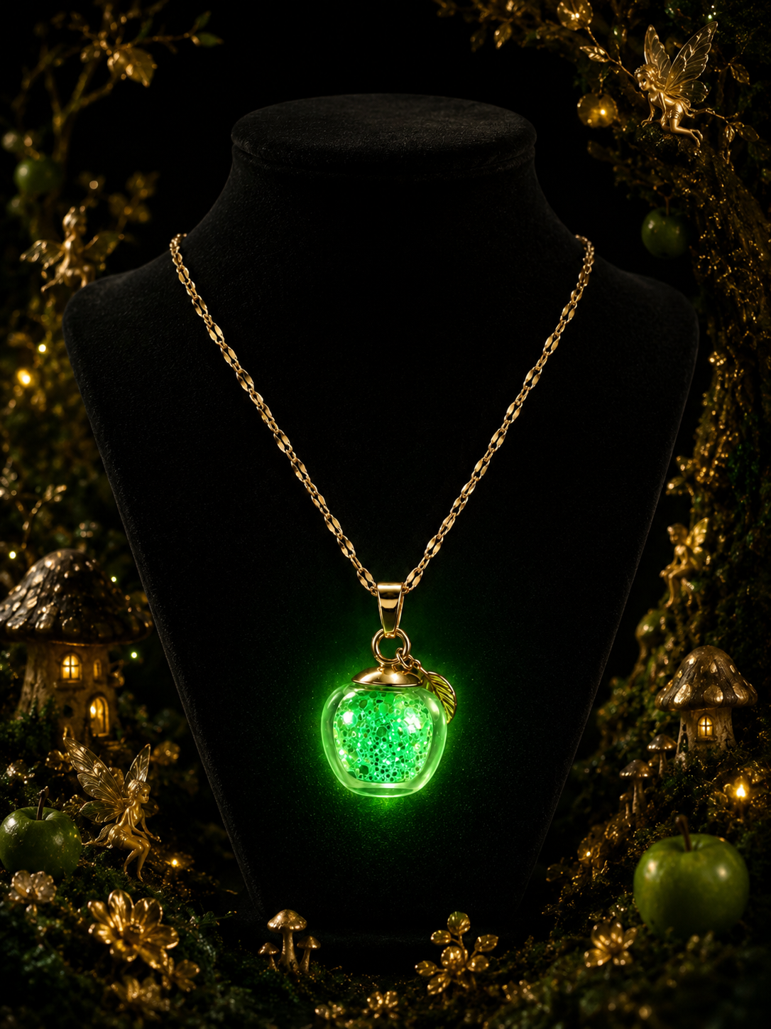 Le collier Pomme Verte — Éclat de Cristal