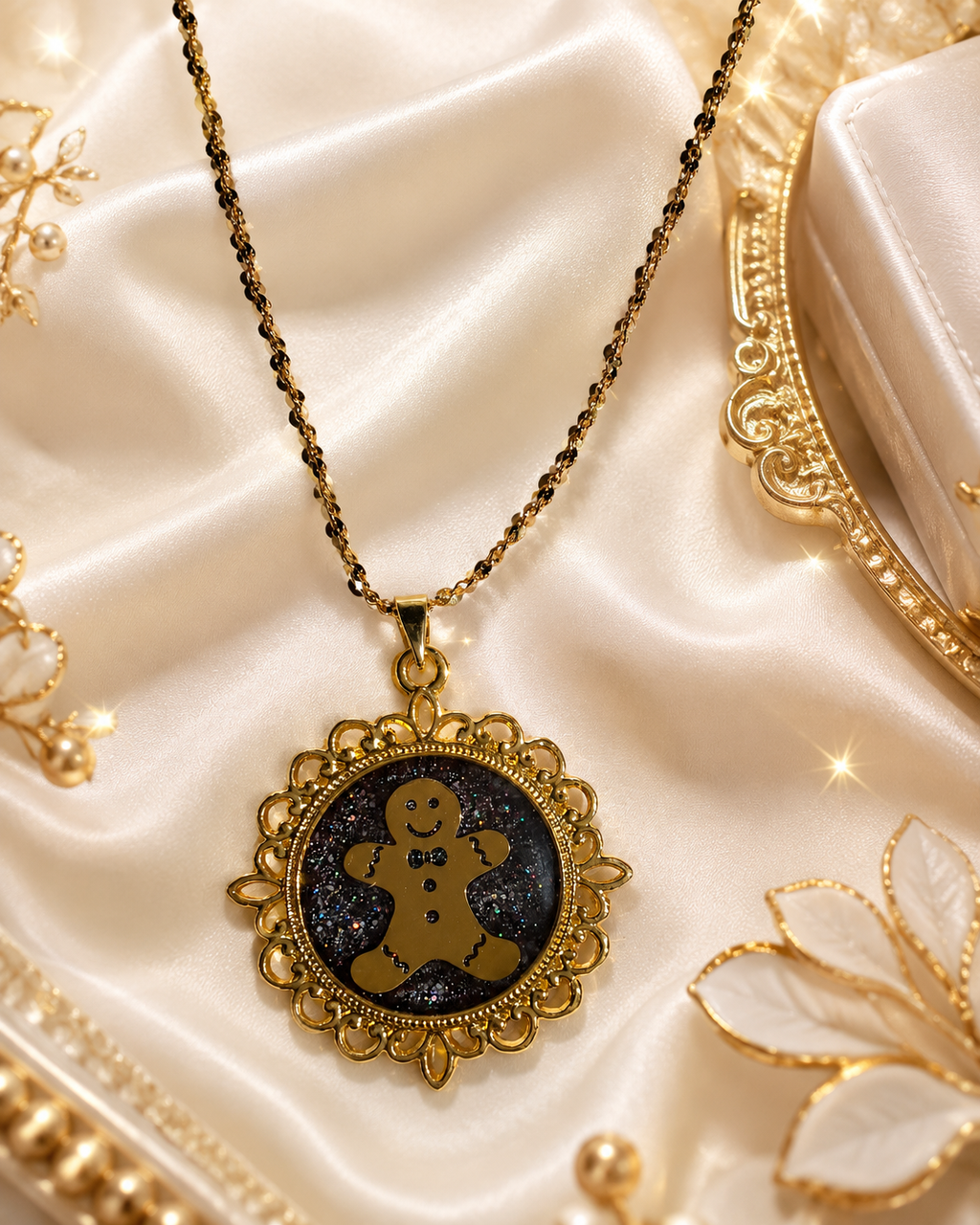 Le collier bonhomme pain d’épices version thermochromique or