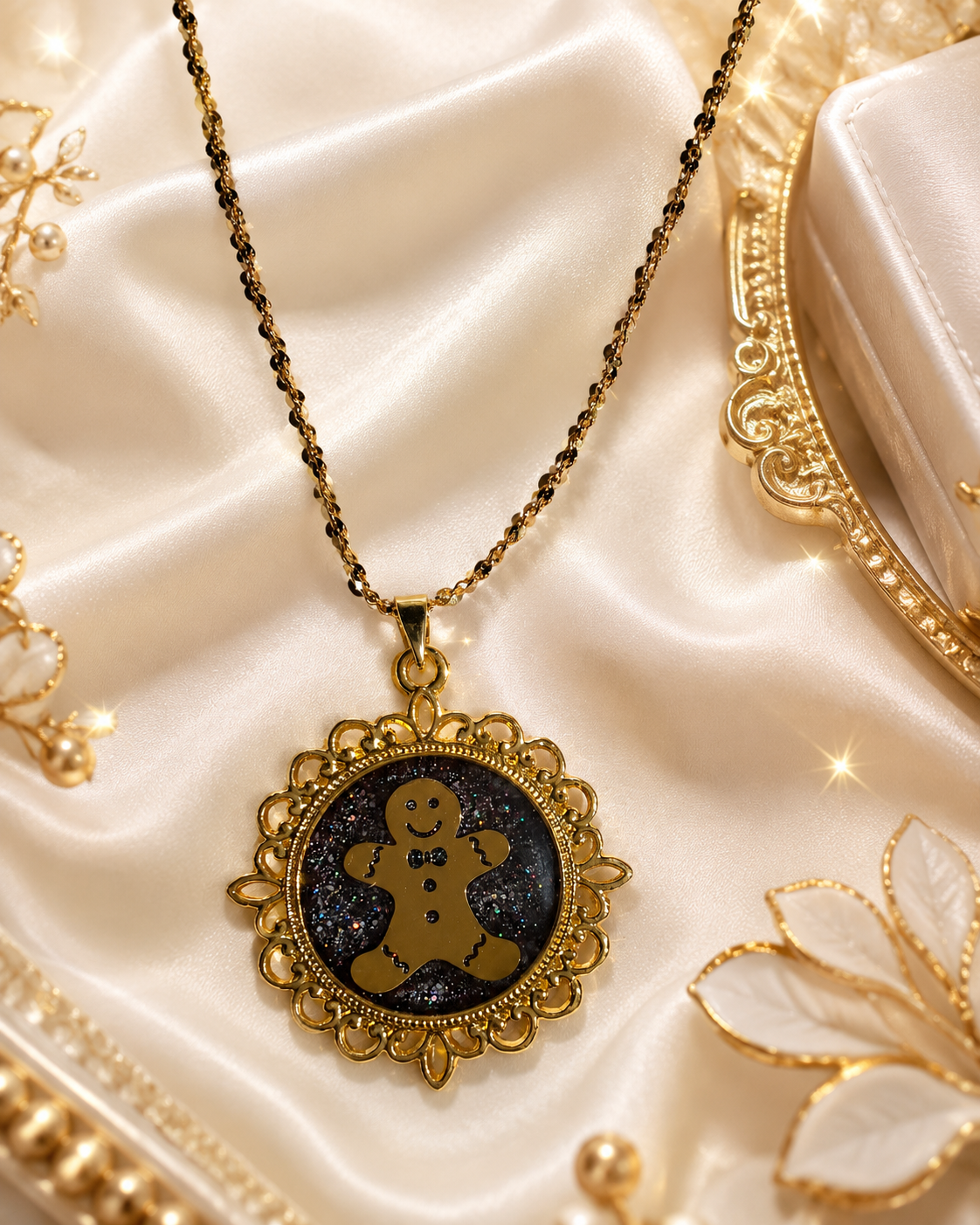 Le collier bonhomme pain d’épices version thermochromique or
