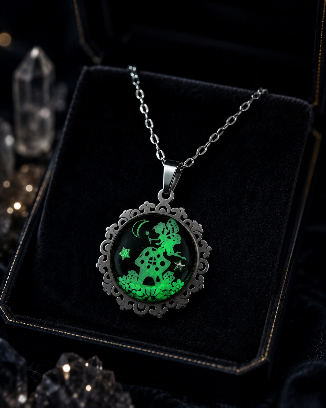 Collier de la fée félicia sur petite perle magique