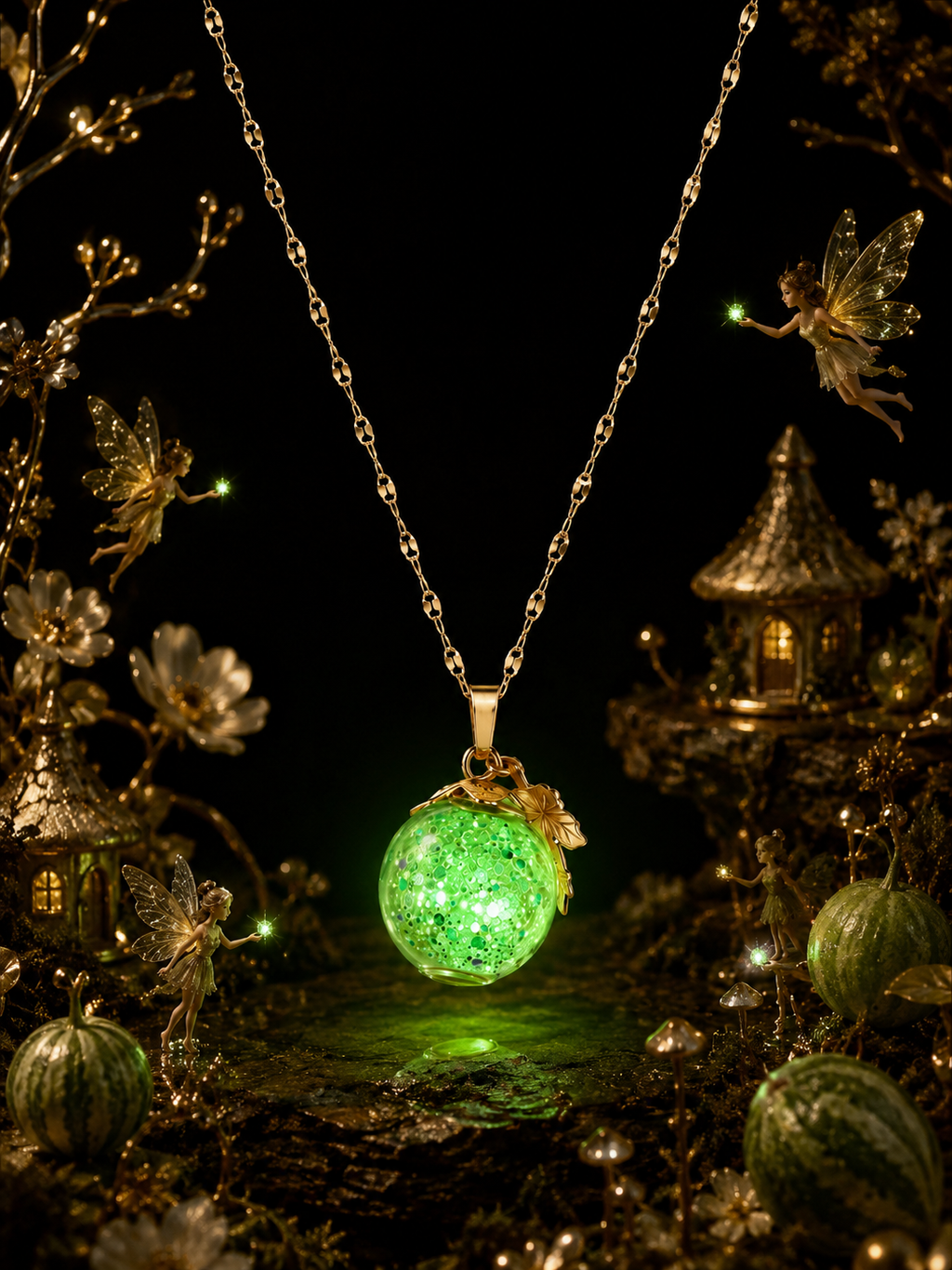 Collier Melon Vert — Jardin Enchanté