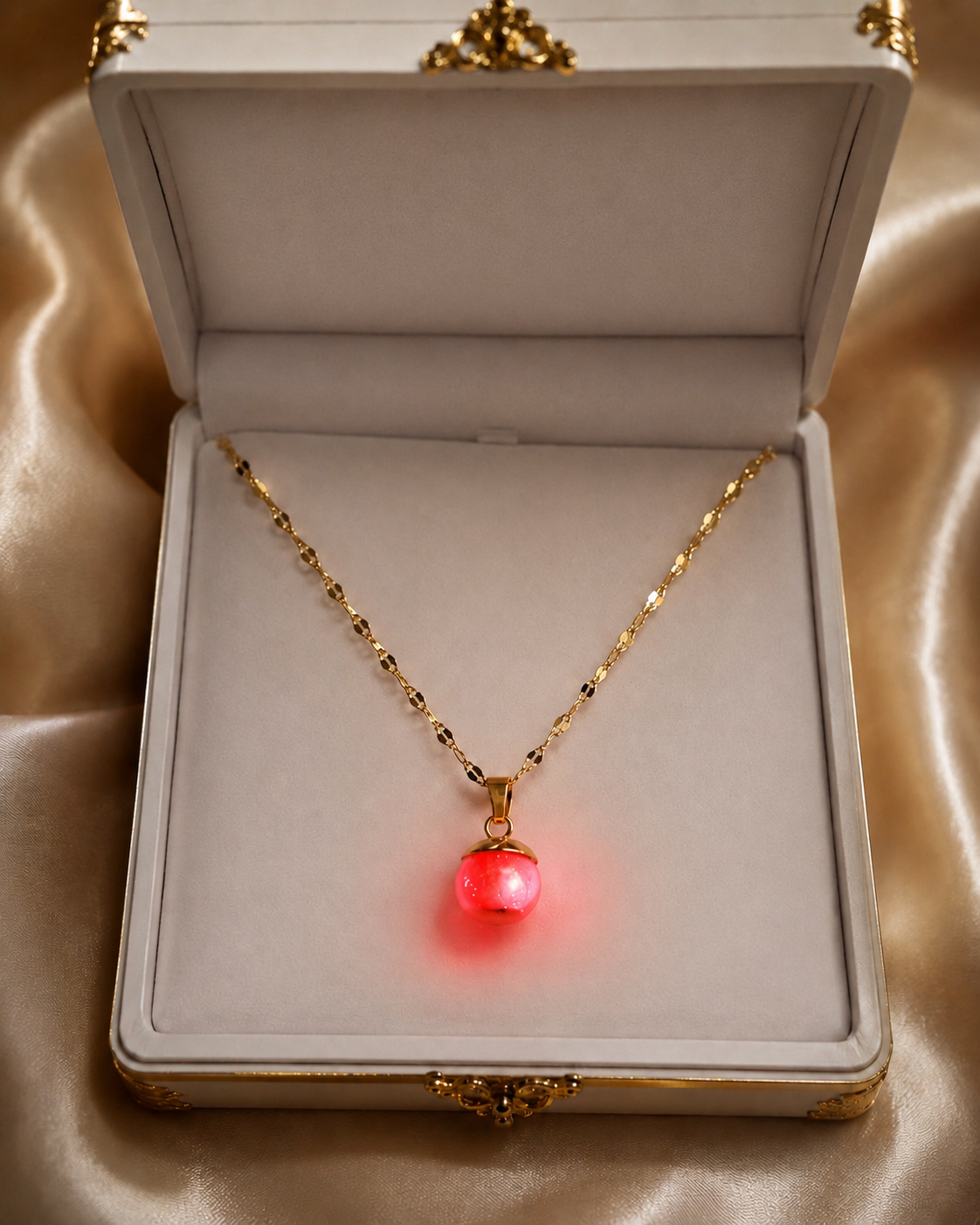 Collier or groseilles rouge