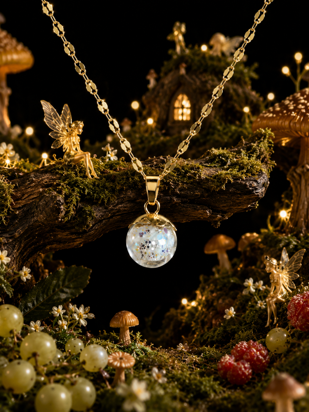 Collier Petite Groseille Verte — Lueur d’émeraude