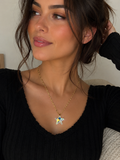 Collier étoile en cristal or