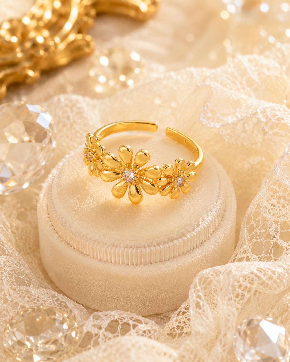 Bague 3 marguerites