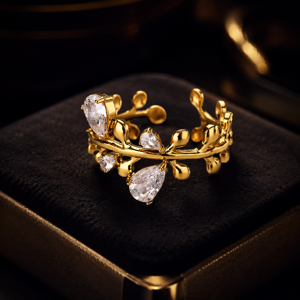 Bague éclat végétal