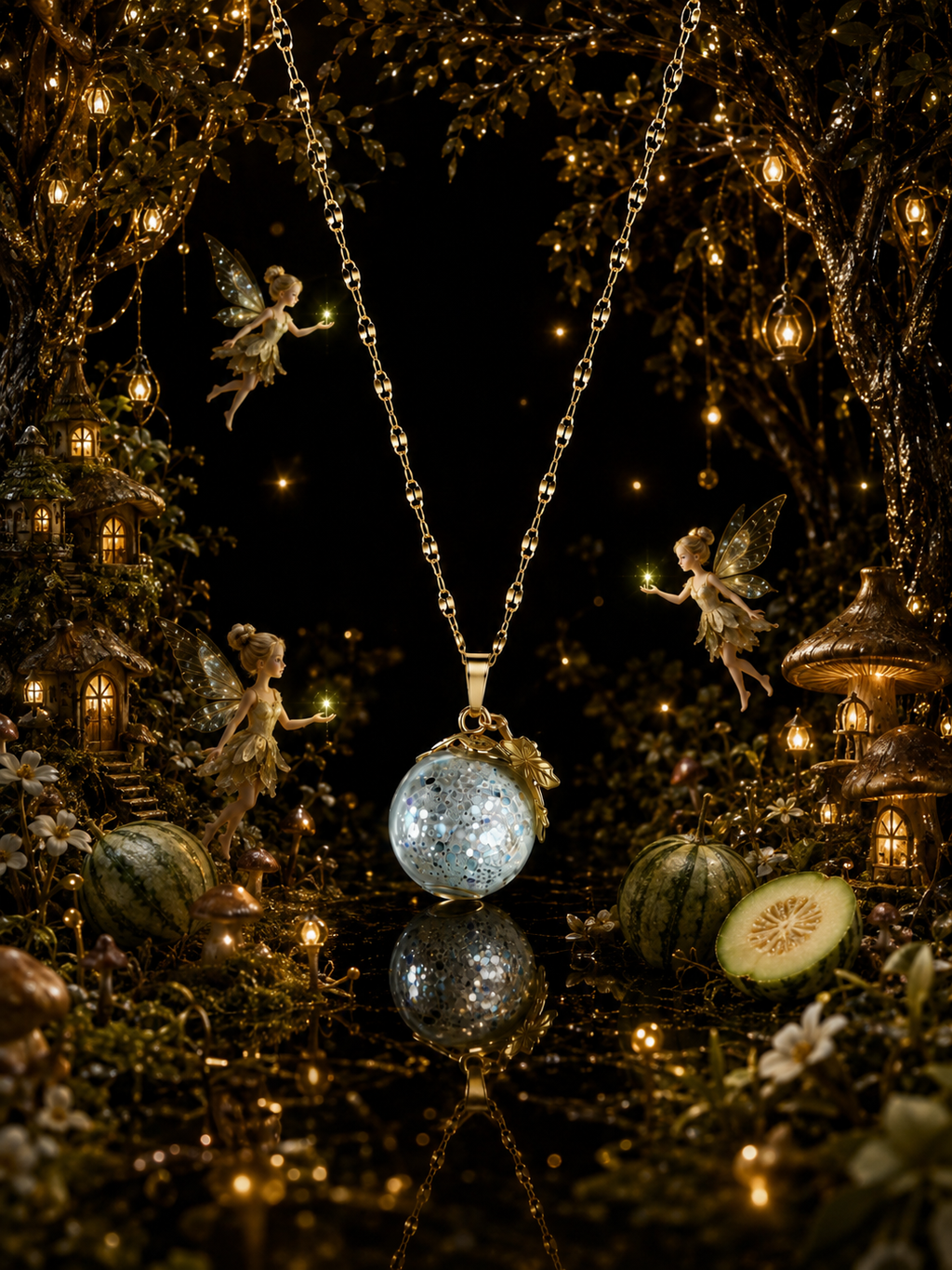 Collier Melon Vert — Jardin Enchanté