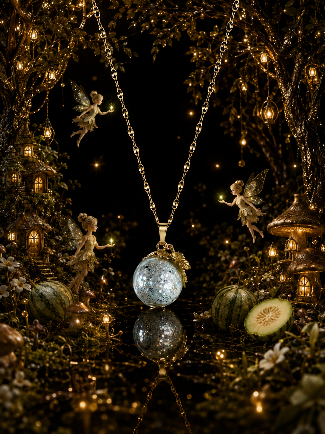Collier Melon Vert — Jardin Enchanté