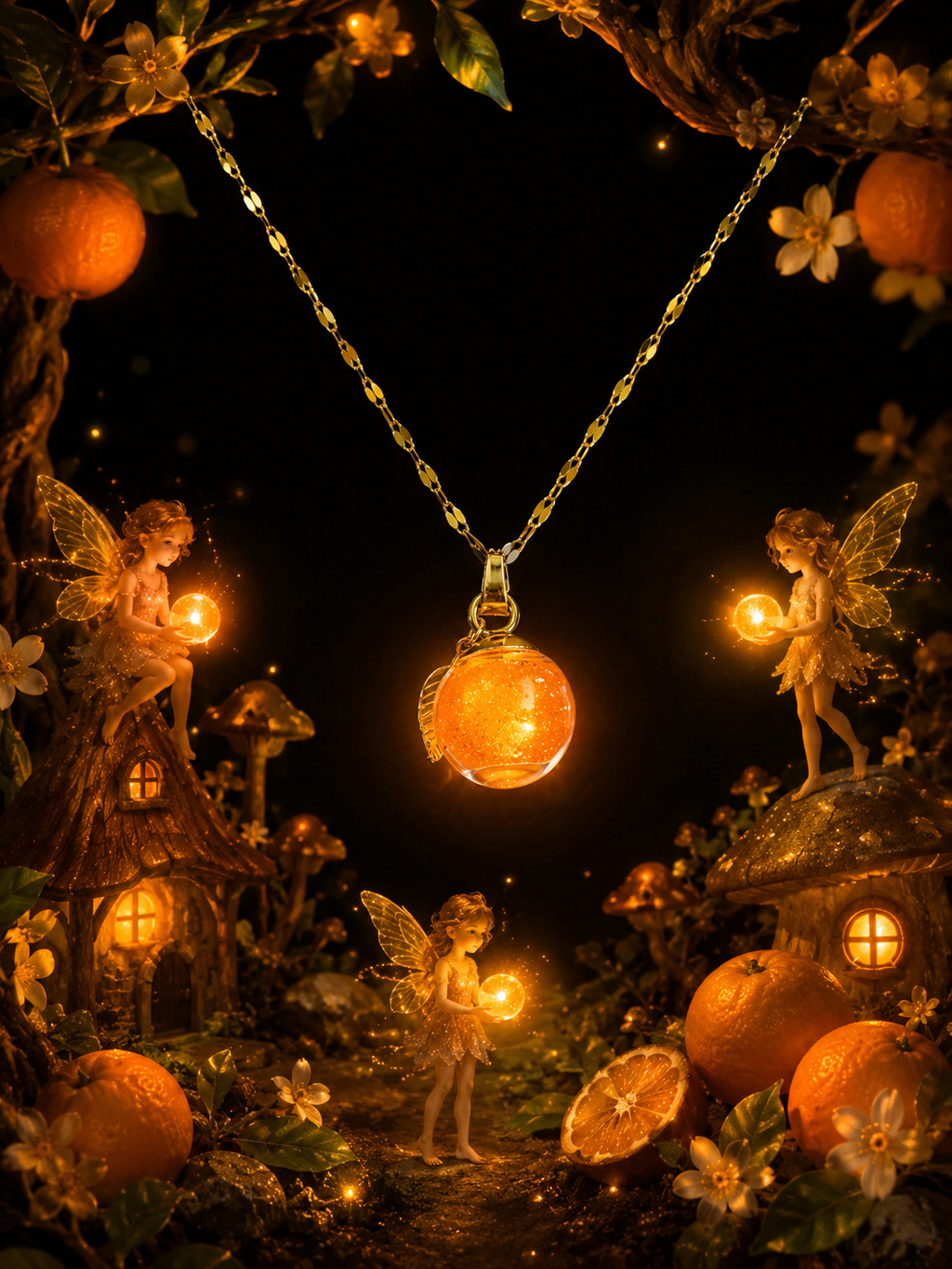 Collier Mandarine — Lueur d’Orange