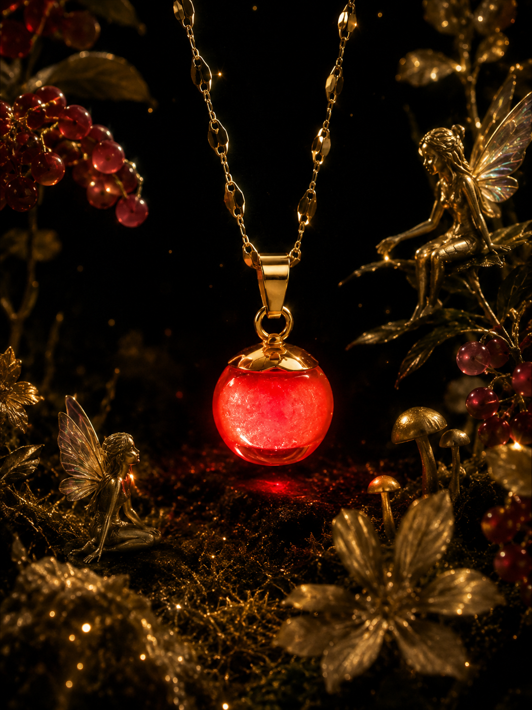 Le collier Groseille Rouge — Lueur de Rubis
