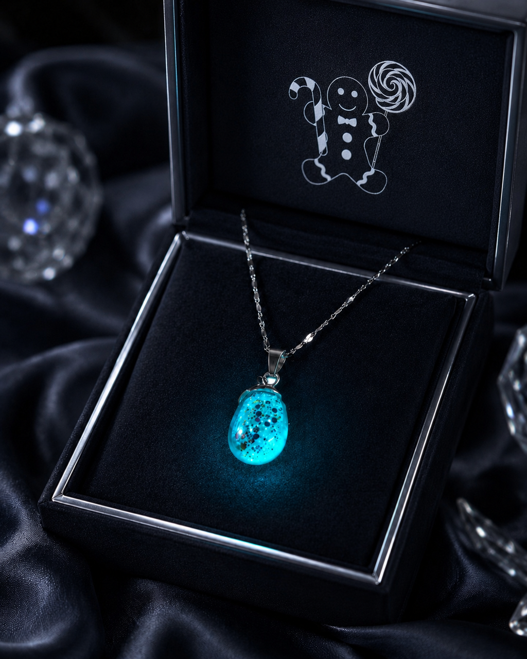 Collier goutte déglace des montagnes