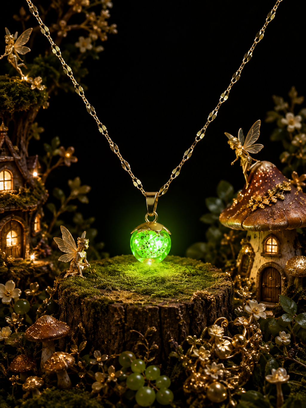 Collier Petite Groseille Verte — Lueur d’émeraude