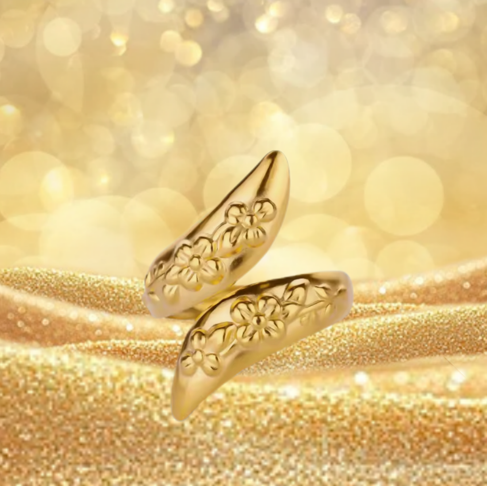 Bague double floral