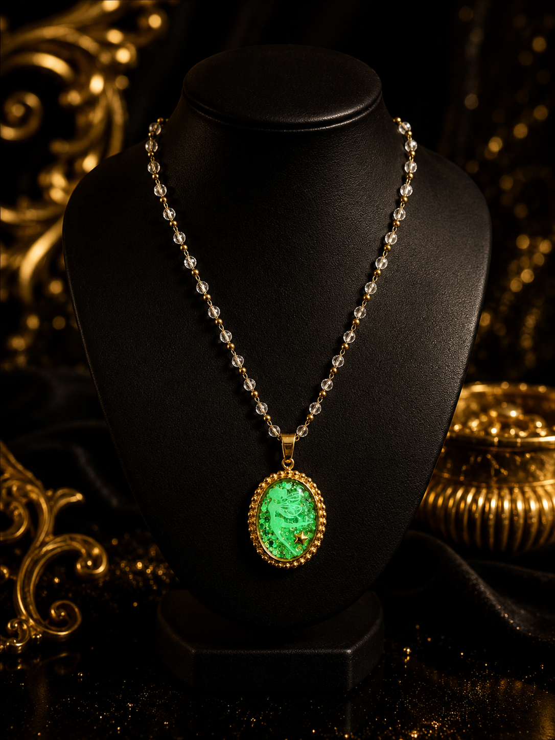 Collier Planissette – Fée lumineuse aux petits cristaux transparents